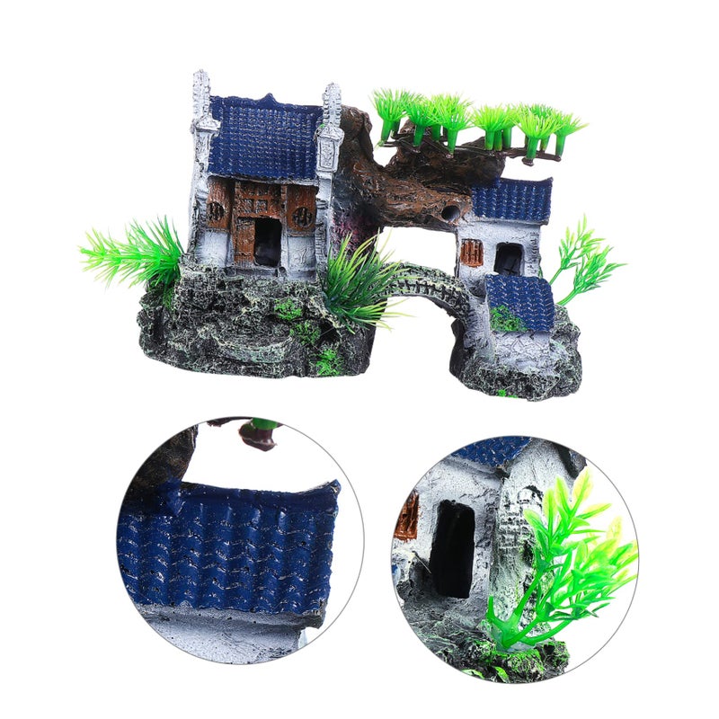 Grey Aquarium Rock Cave Ornament 20x9cm 3pcs Fish Tank Shelter Underwater Landscape Decoration - Image 4