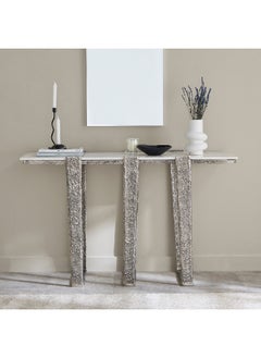 Home Box Stowe Genuine Marble Top Aluminium Casted Console Table  - Image 2
