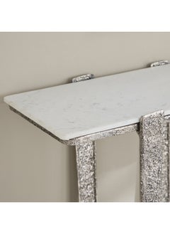 Home Box Stowe Genuine Marble Top Aluminium Casted Console Table  - Image 3