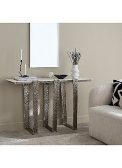 Home Box Stowe Genuine Marble Top Aluminium Casted Console Table  - Image 5