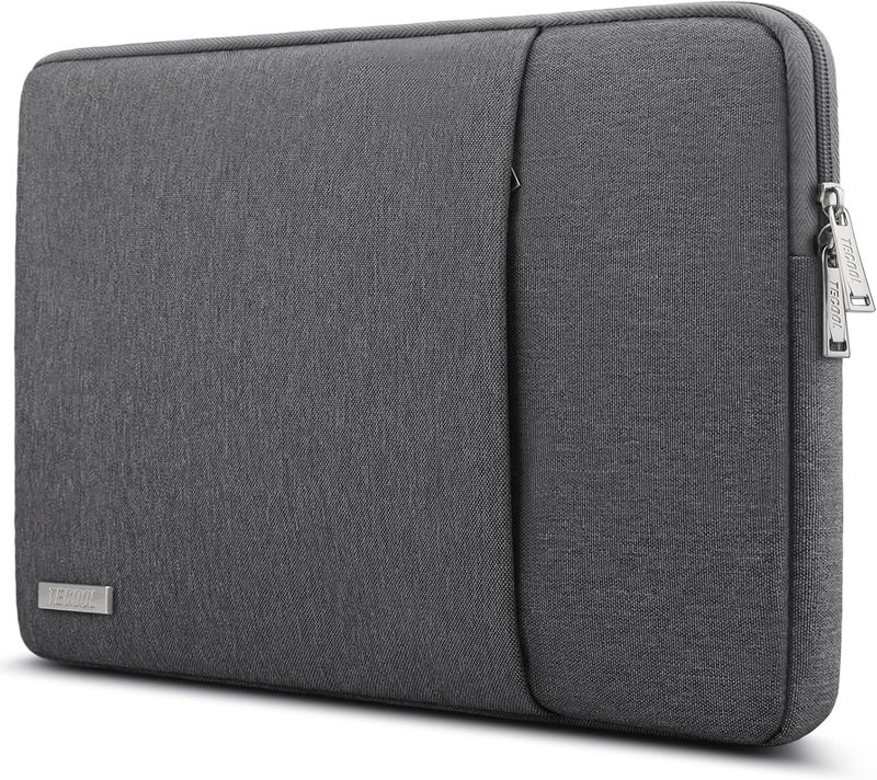 تيكول حقيبة كمبيوتر محمول مقاس 13.3 بوصة لأجهزة MacBook Pro Air M2 M1 2022-2012 مقاس 13 بوصة، MacBook Pro M3 M2 2023 مقاس 14 بوصة، Acer Dell Samsung Laptop مقاس 13.3 بوصة، Surface Laptop 4 3 مقاس 13.5 بوصة، غطاء واقٍ مضاد للصدمات، داكن - Image 1