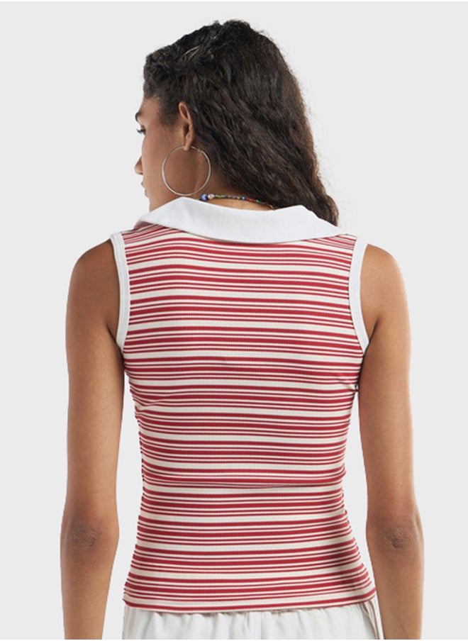 FAV Striped Collared Top  - Image 2