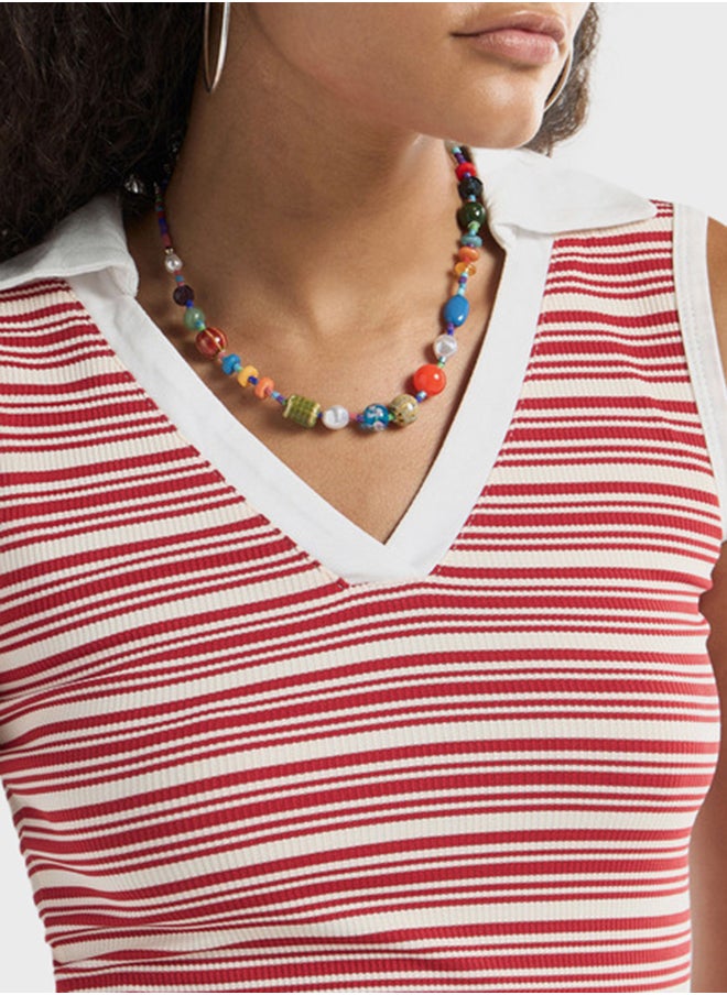 FAV Striped Collared Top  - Image 3