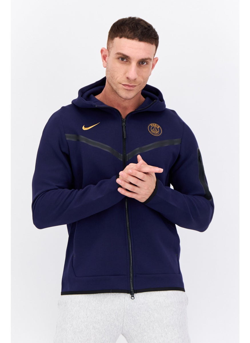Nike Men Sportswear Fit Hooded Long Sleeve Outdoor Sweatshirt, Navy  - Image 1