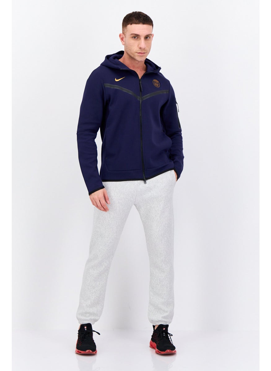 Nike Men Sportswear Fit Hooded Long Sleeve Outdoor Sweatshirt, Navy  - Image 4