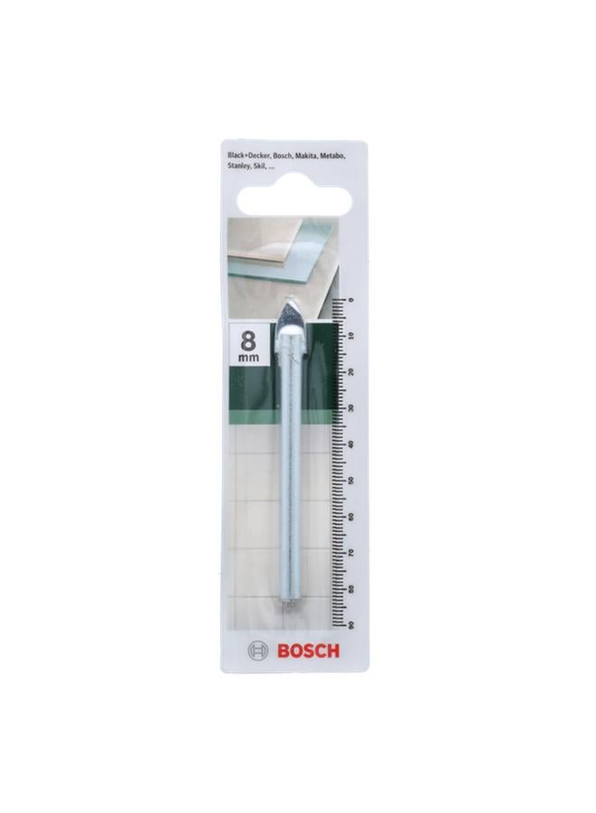 BOSCH Ground Tungsten Carbide Tip Glass and Tile Drill Bit Silver 8 x 83mm JE2 609 255 468  - Image 1
