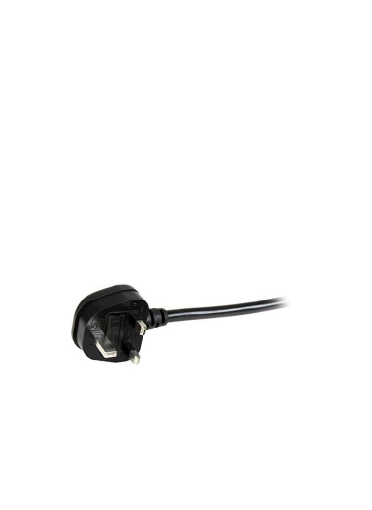 Terabyte - 2m Computer Power Cord - BS-1363 to IEC 320 C19 - C19 UK Power Cable Cord - IEC C19 to BS1363 UK Plug, 250V at 13A, Black - Image 1