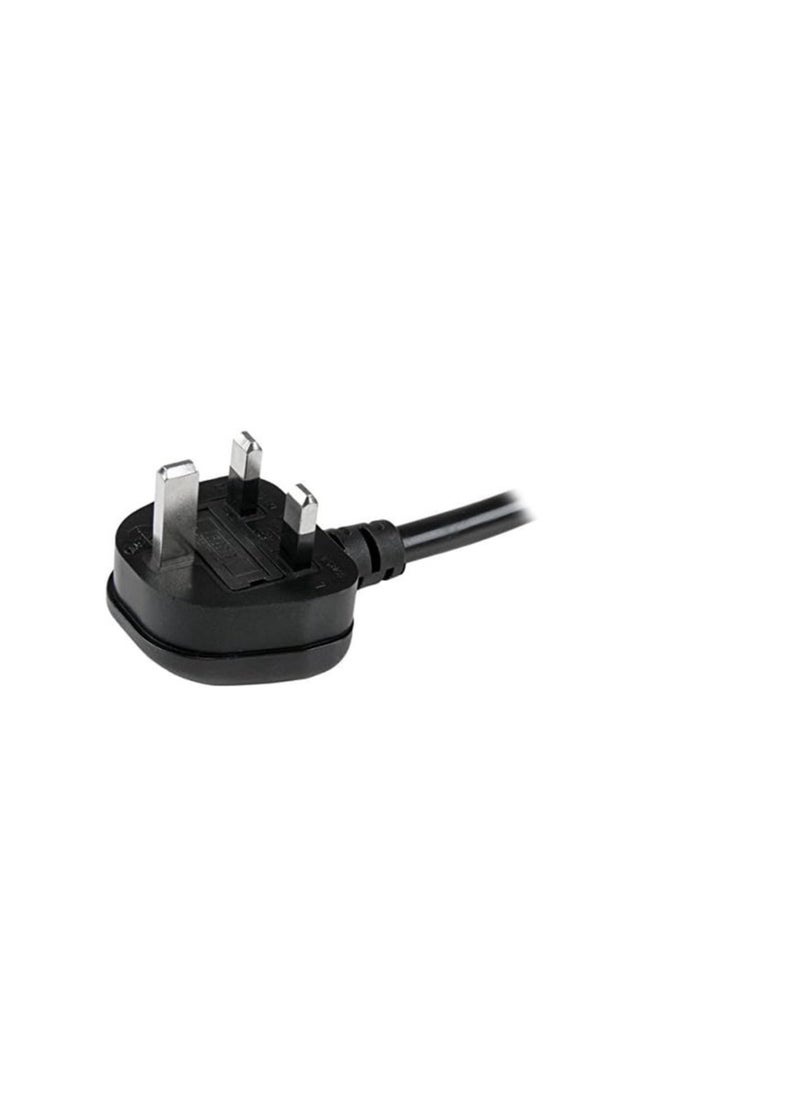 Terabyte - 2m Computer Power Cord - BS-1363 to IEC 320 C19 - C19 UK Power Cable Cord - IEC C19 to BS1363 UK Plug, 250V at 13A, Black - Image 1