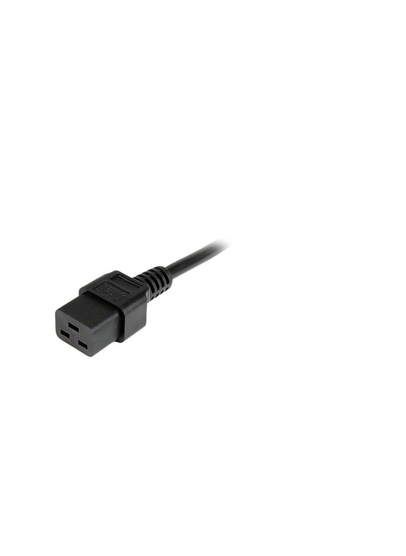 Terabyte - 2m Computer Power Cord - BS-1363 to IEC 320 C19 - C19 UK Power Cable Cord - IEC C19 to BS1363 UK Plug, 250V at 13A, Black - Image 1