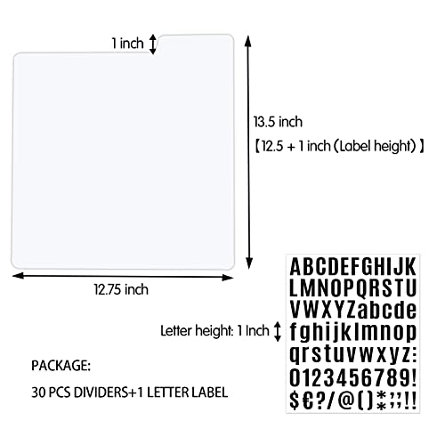 tutata 12 Inches LP Divider with Alphabet Labels, 12" 33 RPM Record Divider, Vinyl Record Dividers A-Z - Image 3