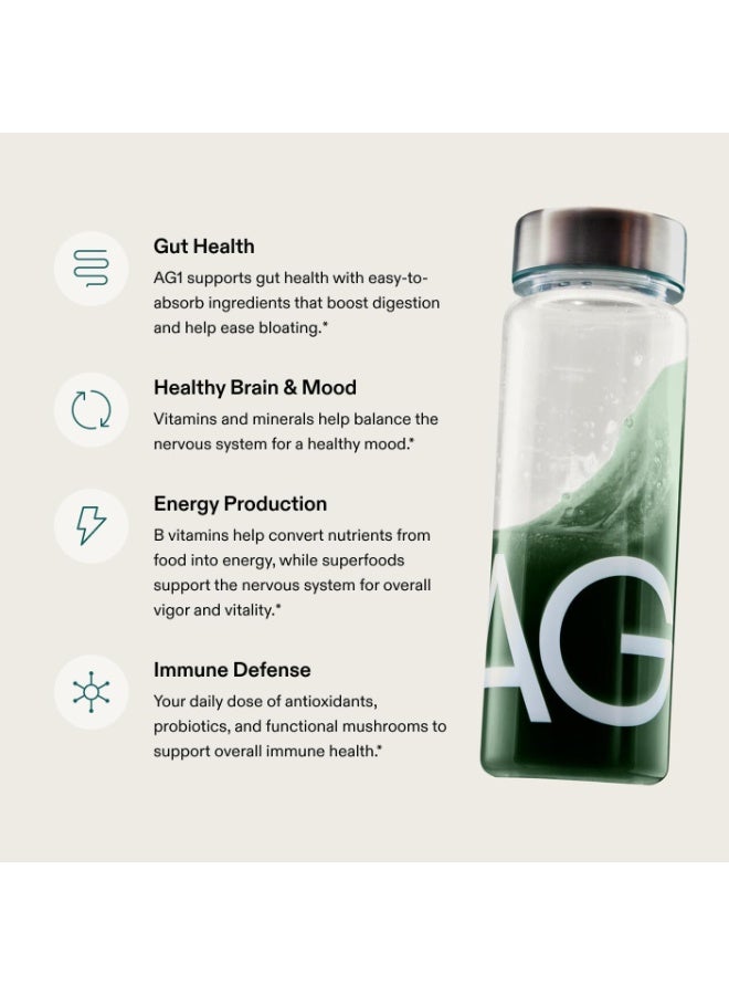 Ag Greens Powder Supplement | Improve Gut Health | Multivitamin, Probiotic, Gluten Free, Vegan and Keto Friendly | Shaker & Scoop Included | 75 Vitamins (Athletic Greens), Classic Formula - Image 5