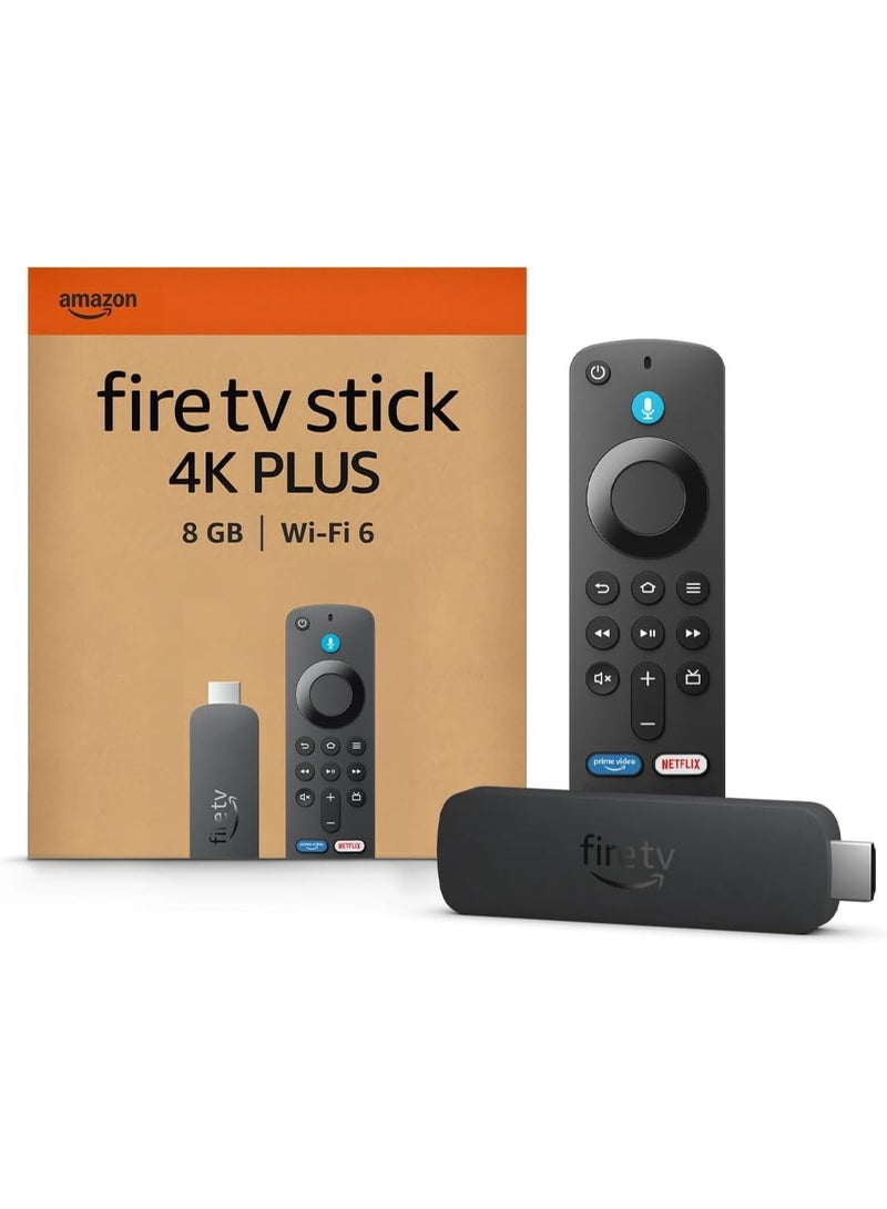 Fire TV Stick 4k Plus (Newest gen), supports Wi-Fi 6, Ambient Experience, find TV programmes faster with Alexa+