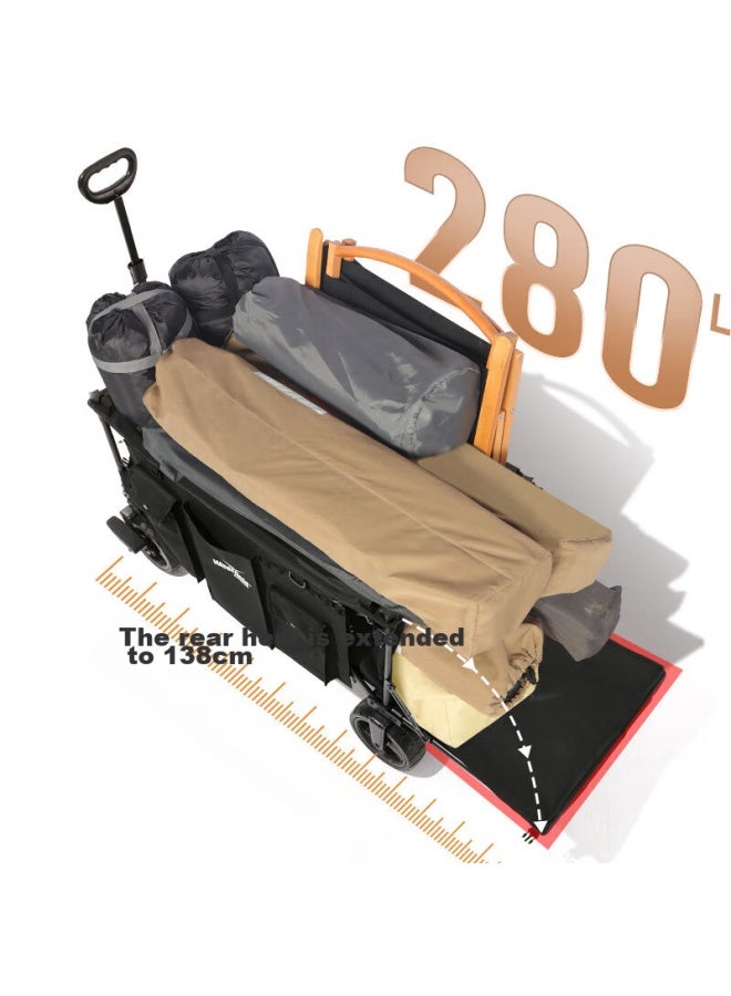 westfieldoutdoor I Fly Outdoor Westfield Outdoor Folding Camping Cart, Outdoor Folding Trolley, Camping Equipment, Camping Picnic Cart, Expandable Large Capacity Campsite Cart - Image 2