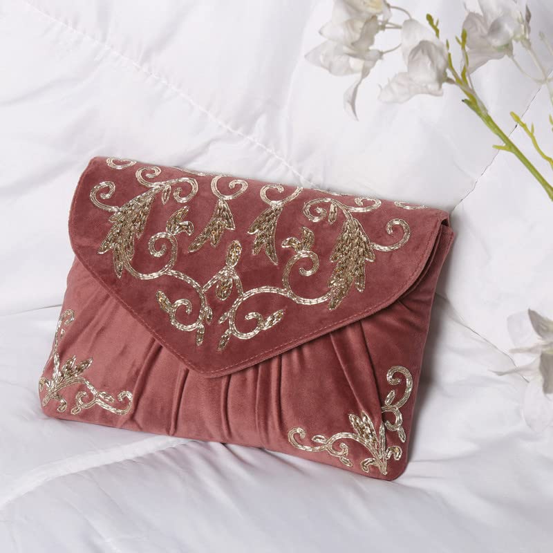 Aheli Clutch Purses Gift for Women Wedding Handmade Evening Handbags Party Bridal Clutch - Image 5
