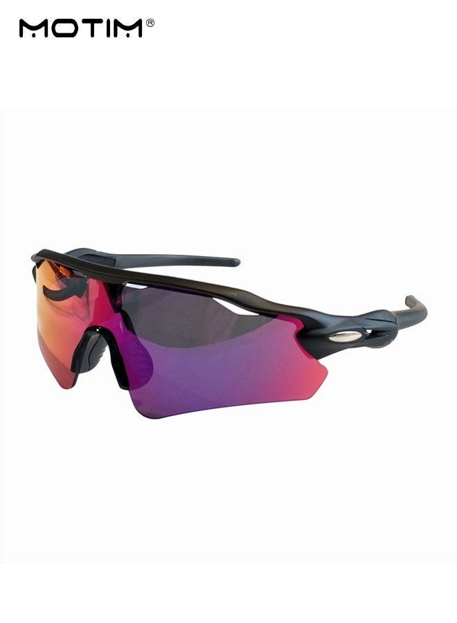 Motim 3Pcs/Set Cycling Glasses, Myopia Sports UV Protection Half Frame Sunglasses Set, TR90 Ultra-light, Windproof Goggles Bike Sunglasses Bicycle Glasses Riding Glasses for Sports, Running, Golf, Baseball, Fishing - Image 1