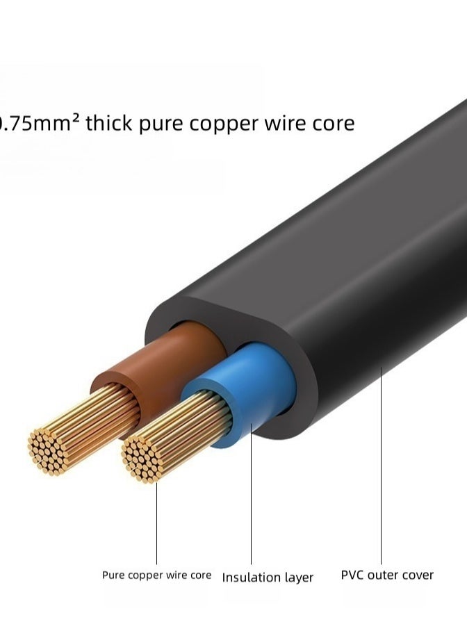 Generic 2-pin AC power cord, AC wall plug 13A figure 8 power cord  - Image 4