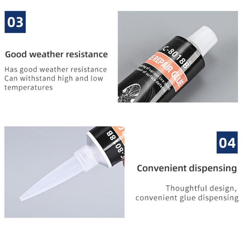 30ml Tire Puncture Repair Glue Kit for Car Truck Motorcycle Bike Trailer Tractor Wheels - Image 5