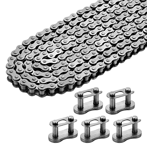 Belleone #40 Roller Chain - 10 Feet #40 Chain with 5 Connecting Links for Go Karts, Mini Bikes, Scooters, Motorcycles, Bycicles, ATV, MTV, Dirt Bike and Other Industrial Machinery - 240 Links - Image 2