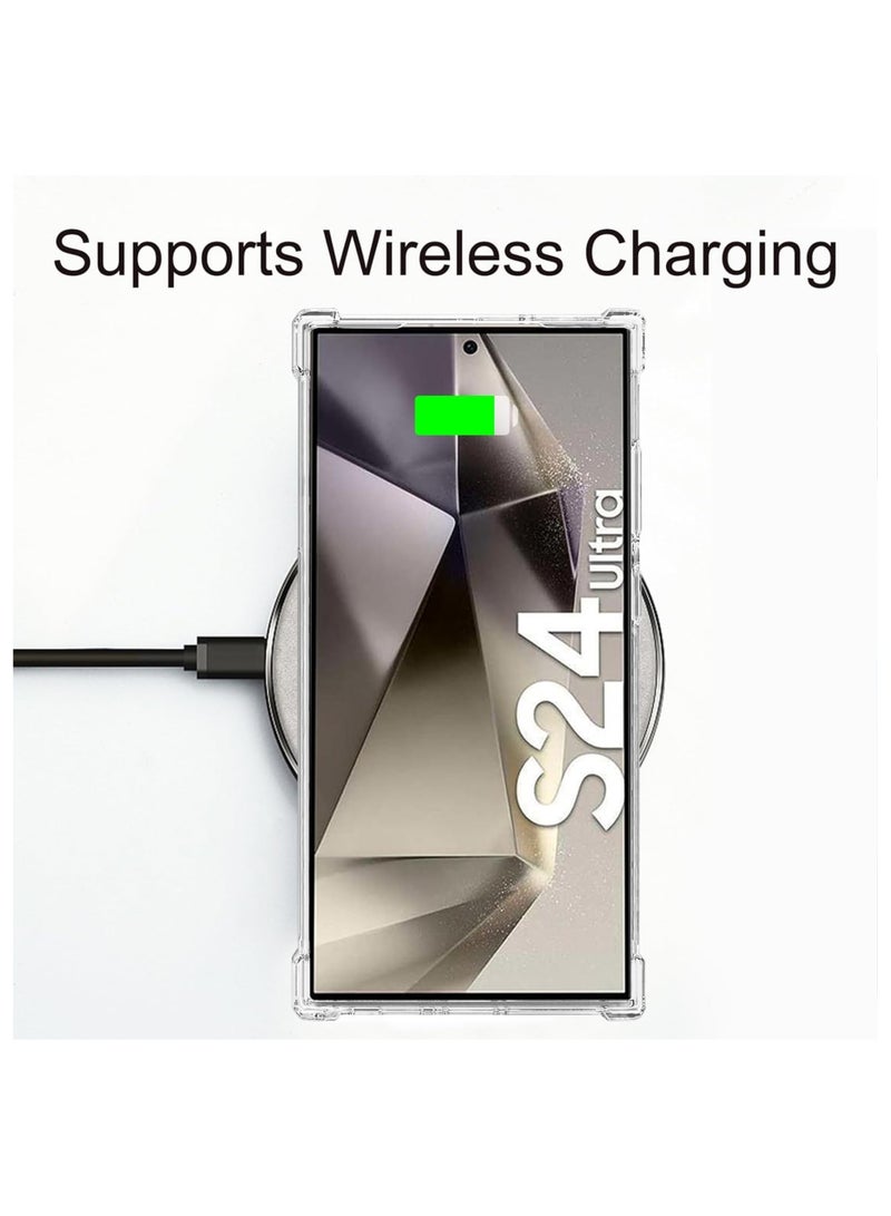 Samsung Galaxy S24 Ultra Silicone Case Cover With Tempered Glass Screen Protector For Samsung Galaxy S24 Ultra - Image 5