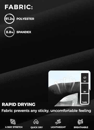 Willit شورتات رياضية نسائية من ويليت بطول 5" سريعة الجفاف لتمارين الهايكنج عالية الخصر مع جيب بسحاب باللون الأسود XL - Image 4