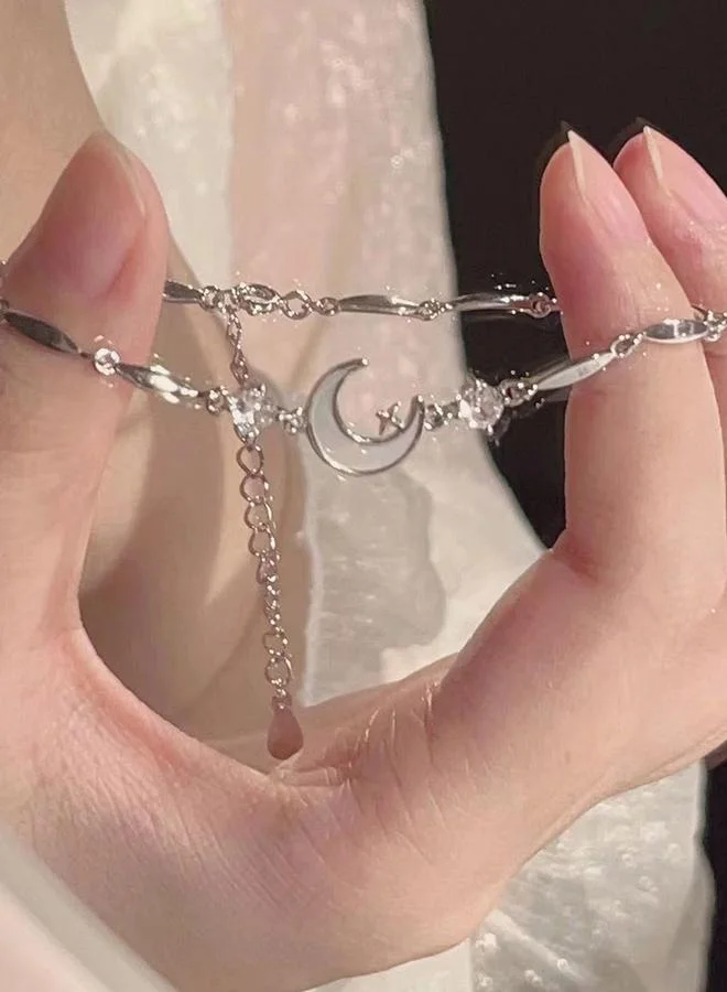 Take Two Moon Charm Bracelet