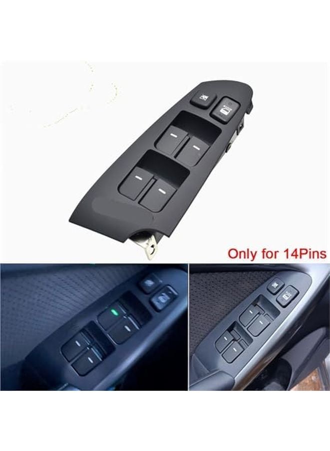 لوحة القاع البيضاء 14 دبوس مفتاح نافذة الطاقة للسيارة الجانب الأيسر للسائق لفورت سيراتو 2010-2013 - Image 3