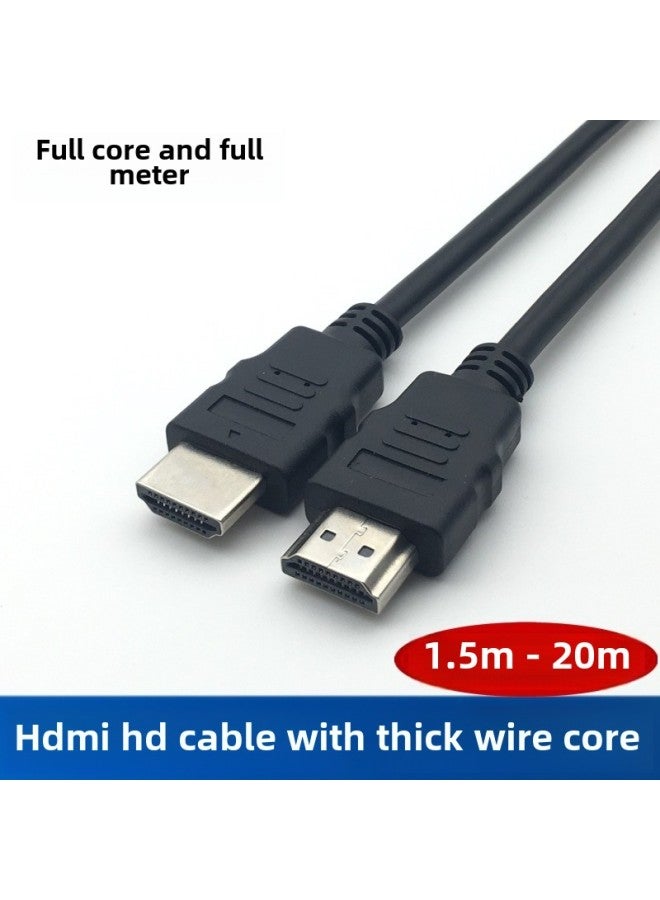 Foot Meter OD7.0 HDMI Line Hdmi HD Line Computer Set-top Box Connected To TV Projector Signal Line-Color:OD7.0 Black 20 M - Image 1