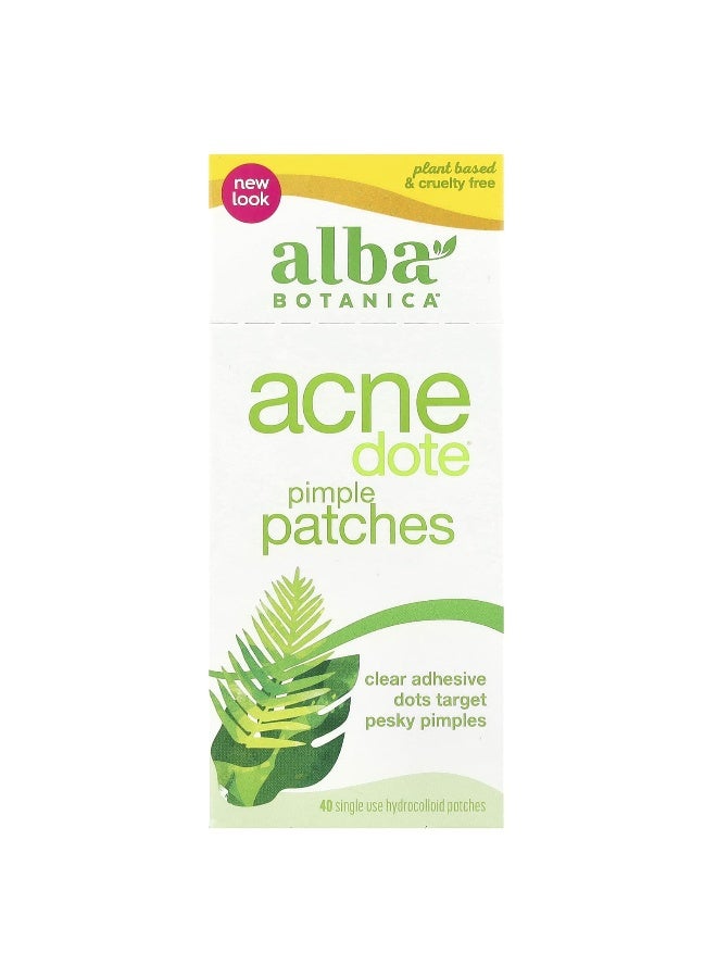 Alba Botanica Alba Botanica, Acne Dote® Pimple Patches, 40 Single Use Hydrocolloid Patches  - Image 1