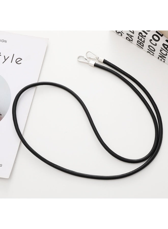 NIBEMINENT Phone Charm/ Chain Strap for Women Girls, Leather Rope Cell Phone Case Lanyard Wrist Strap，K2123/Black