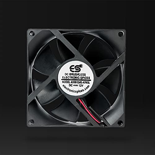 Electronicspices Electronic Spices (Pack of 1) 12v Brushless 3 Inch DC Cooling Fan for Pc Case,CPU Cooler Black (80X80) mm - Image 2