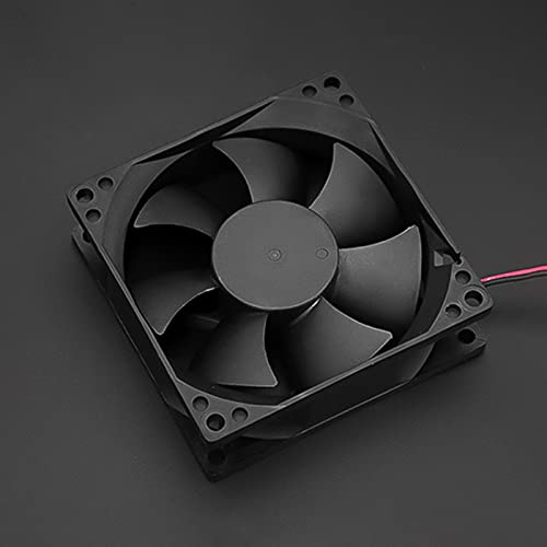 Electronicspices Electronic Spices (Pack of 1) 12v Brushless 3 Inch DC Cooling Fan for Pc Case,CPU Cooler Black (80X80) mm - Image 1