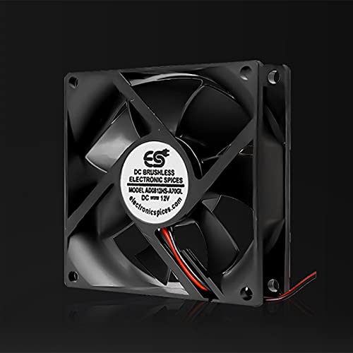 Electronicspices Electronic Spices (Pack of 1) 12v Brushless 3 Inch DC Cooling Fan for Pc Case,CPU Cooler Black (80X80) mm - Image 3