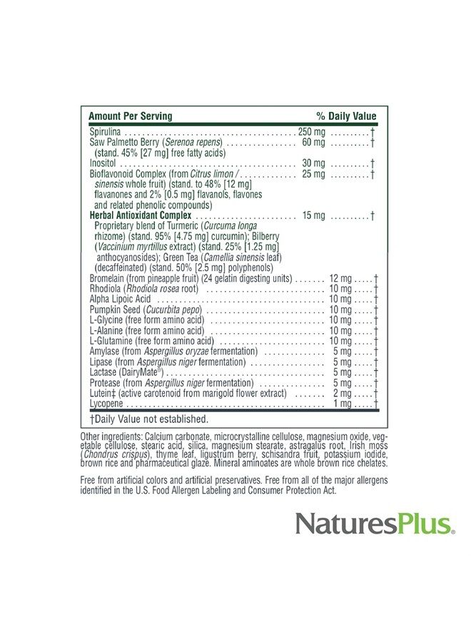 Nature's Plus NaturesPlus Source of Life Men Multivitamin - 60 Vegetarian Tablets - Whole Food Supplement - Natural Energy Production & Overall Wellbeing for Men - Gluten-Free - 30 Servings - Image 5