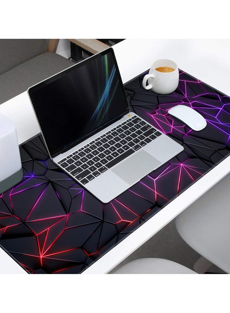 erorex Large Mouse Pad Extended Gaming Mouse Pad Non-Slip Rubber Base Mouse pad Office Desk Mat Desk Pad Smooth Cloth Surface Keyboard Mouse Pads for Computers (800 * 300 * 3mm),3D - Image 2