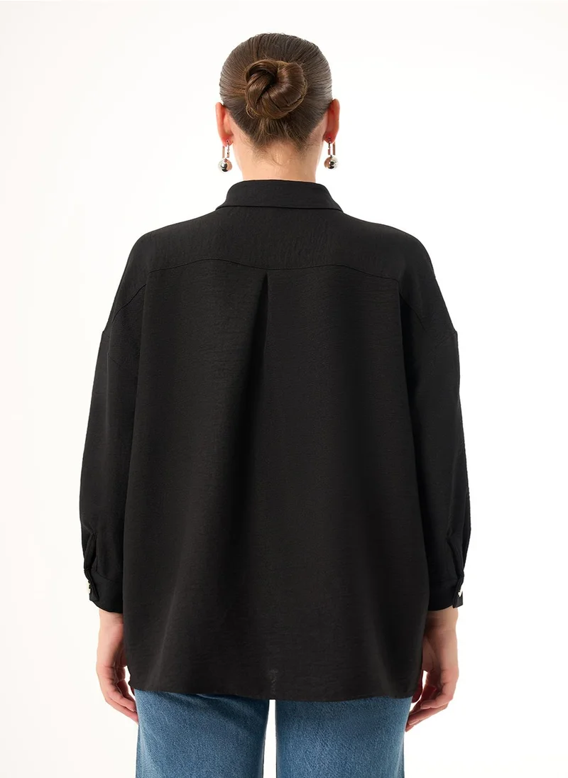 MIZALLE Linen Textured Over Tunic