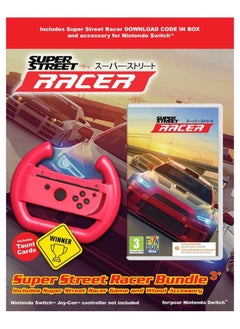 XBITE Nintendo Switch Super Street Racer Game Bundle with Steering Accessory and Taunt Cards  - Image 2