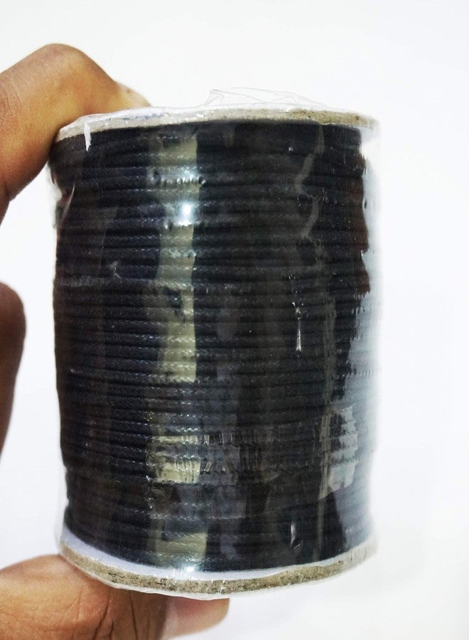 دينشاك DHINCHAK® خيط نزار أسود مصنوع يدويًا من القطن خيط Kaala Dhaga Suraksha 100 متر تقريبًا. في حجم بكرة سميكة. - Image 3
