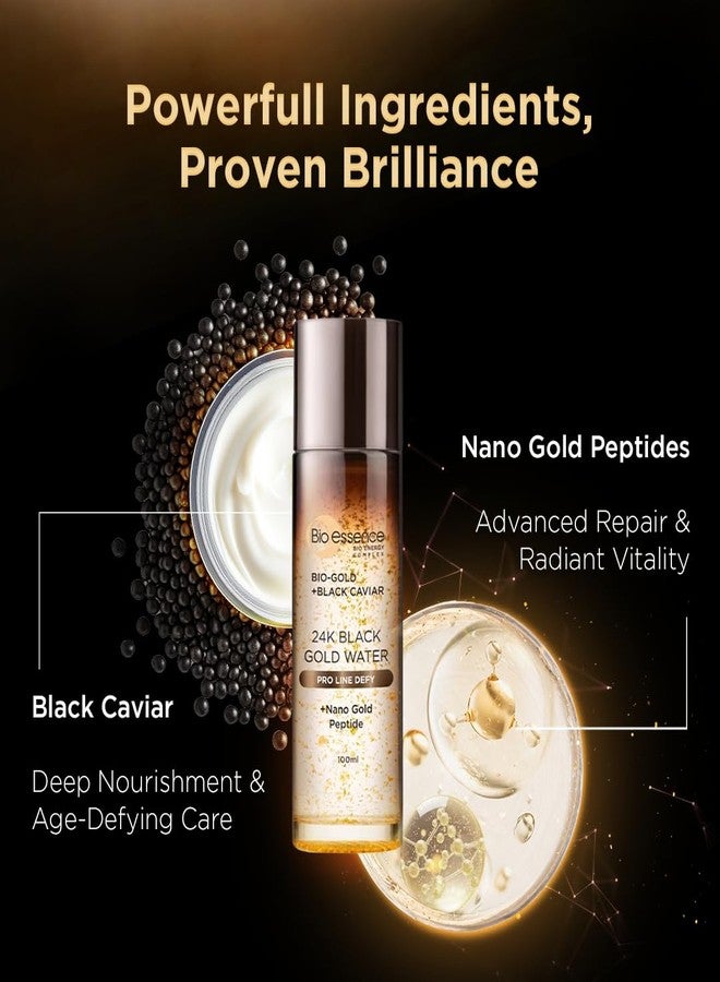 Bio Essence Bio-Essence Bio-Gold 24K Gold Black Gold Water (100ml) | Essence for Hydrating skin, Smoothening wrinkles, Glowing skin and Reducing Dark spots | For all skin types - Image 4