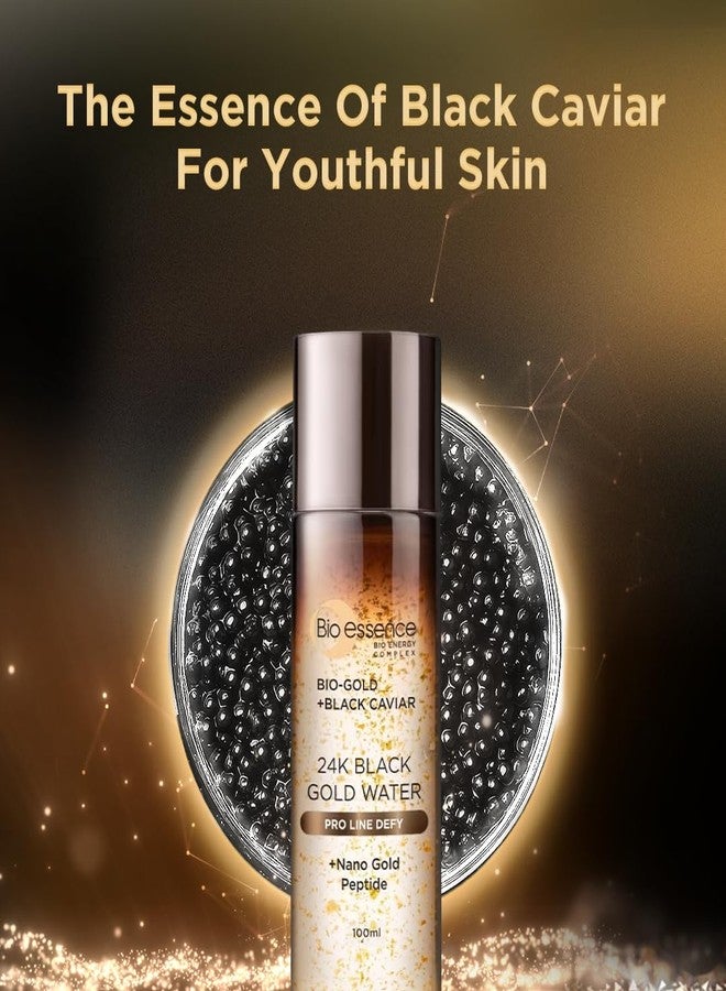 Bio Essence Bio-Essence Bio-Gold 24K Gold Black Gold Water (100ml) | Essence for Hydrating skin, Smoothening wrinkles, Glowing skin and Reducing Dark spots | For all skin types - Image 2