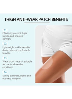 Beauenty 10 Pcs Thigh Inner Anti Chafing Sticker Paste, Inner Thigh Anti Wear Patch Self Adhesive Wear Resistant Thigh Patch Disposable Ultra Thin Invisible Thigh Inner Anti Chafing Paste For Thigh Inner  - Image 3