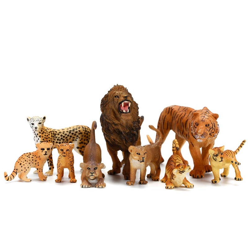Kimicare 20PCS Safari Animals Figures Toys, Realistic Plastic Animals Figurines, African Zoo Wild Jungle Animals Playset with Elephant Giraffe Lion Tiger, Birthday Gifts Christmas Stocking Stuffers - Image 4