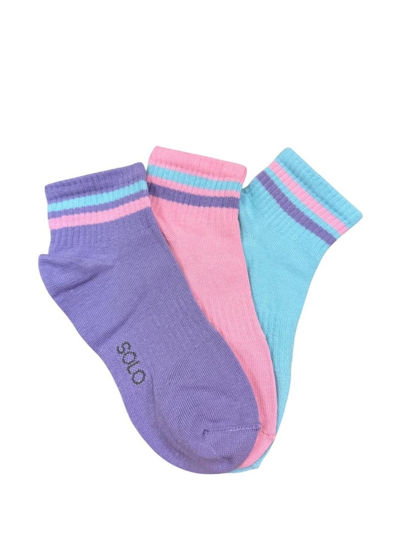 Solo Solo women Trendy Ankle Pack of 3 Socks  - Image 1