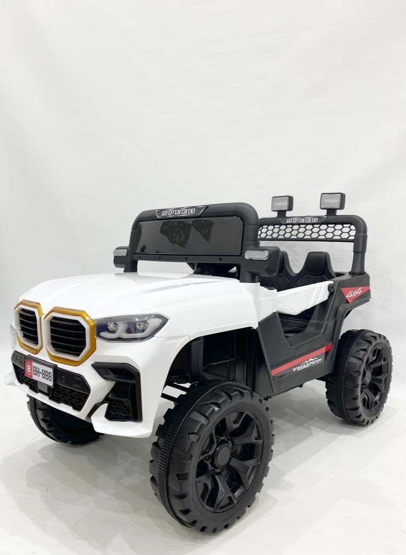 ضحكة  سيارة  جيب كهربائي للأطفال 4*4  – تصميم رياضي مزدوج المقاعد مع إضاءات LED مدهشة قوة بلا حدود - Image 3