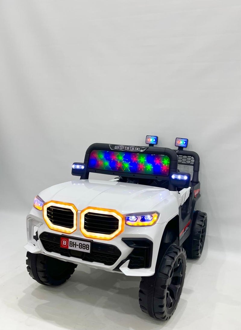 ضحكة  سيارة  جيب كهربائي للأطفال 4*4  – تصميم رياضي مزدوج المقاعد مع إضاءات LED مدهشة قوة بلا حدود - Image 5