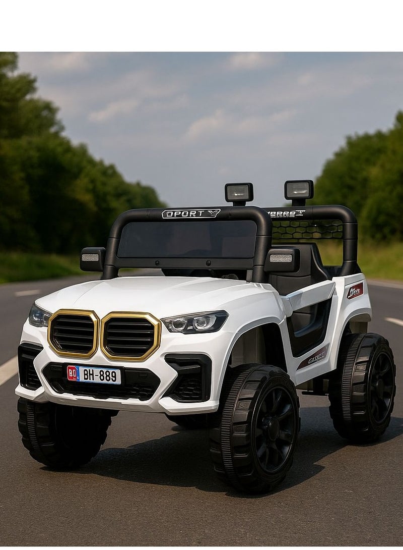 ضحكة  سيارة  جيب كهربائي للأطفال 4*4  – تصميم رياضي مزدوج المقاعد مع إضاءات LED مدهشة قوة بلا حدود - Image 4