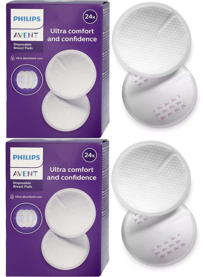 Avent Philips Avent Ultra Absorbent Nursing Breast Pads by Fratelli |Disposable Maternity Pads| Highly Absorbent & Soft| Discreet Fit Breastfeeding pad | Pack of 48. - Image 1