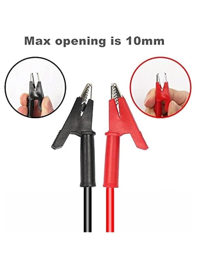 Dual Alligator Clips Electrical Test Leads,Insulation Car Battery Test Lead, for Multimeter Leads,Jumper Wires Alligator Clips Length 3.3 ft/1m 2 Pcs (Black & Red)  - Image 5