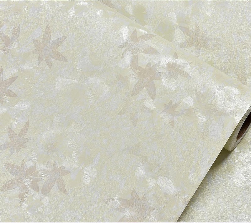 wolpin Wall Stickers Wallpaper Self Adhesive Maple Leaves (45 x 600 cm) Extra Large DIY Peel and Stick, Beige - Image 4