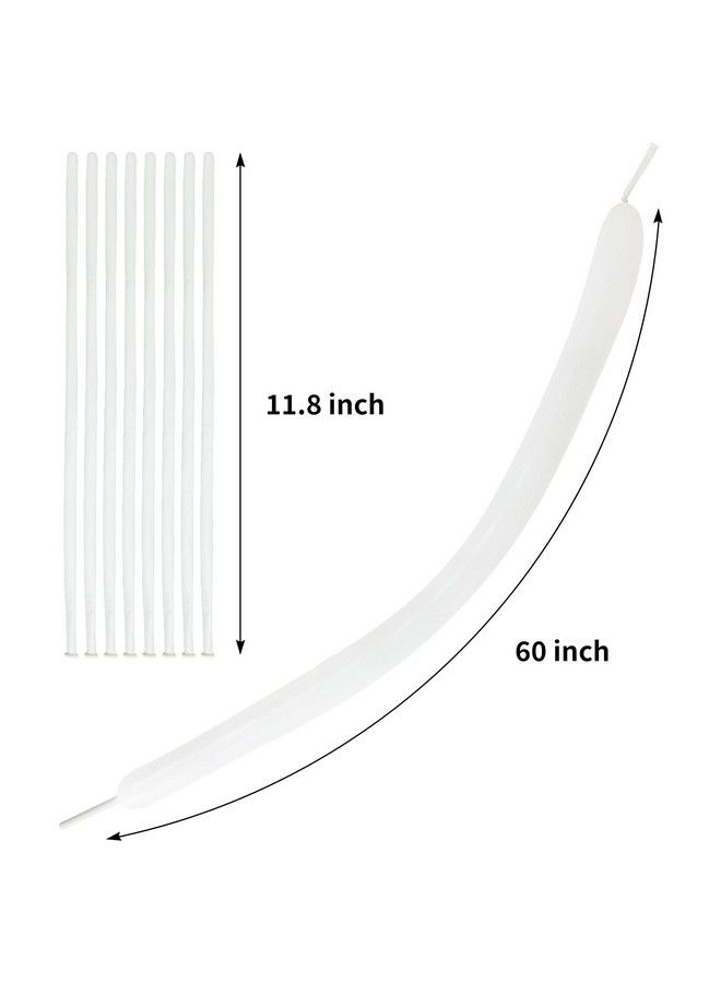 RUBFAC 260 Balloons White Long Balloons For Balloon Animals 100Pcs Twisting Balloons For Balloon Garland Animals Modeling Birthday Wedding Party Decorations - Image 3