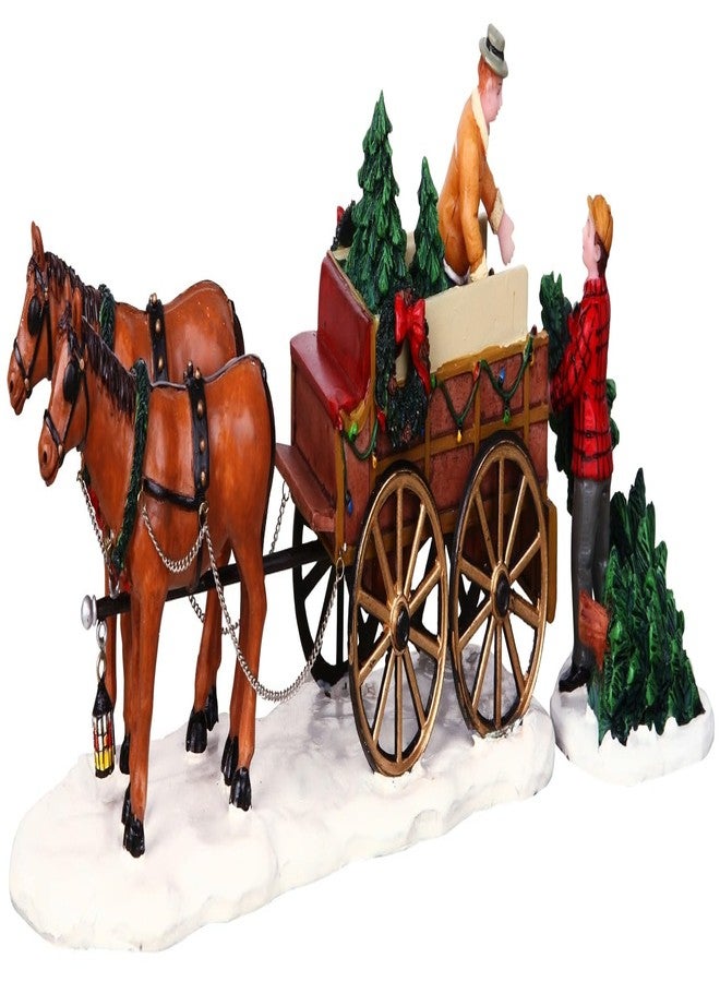 Lemax Christmas Village Christmas Tree Wagon Set of 2-43451 - Image 2